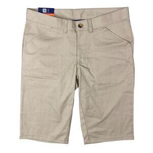 French Toast‎ Bermuda Stretch Twill Khaki Chino Shorts Women 6 Tan NWT